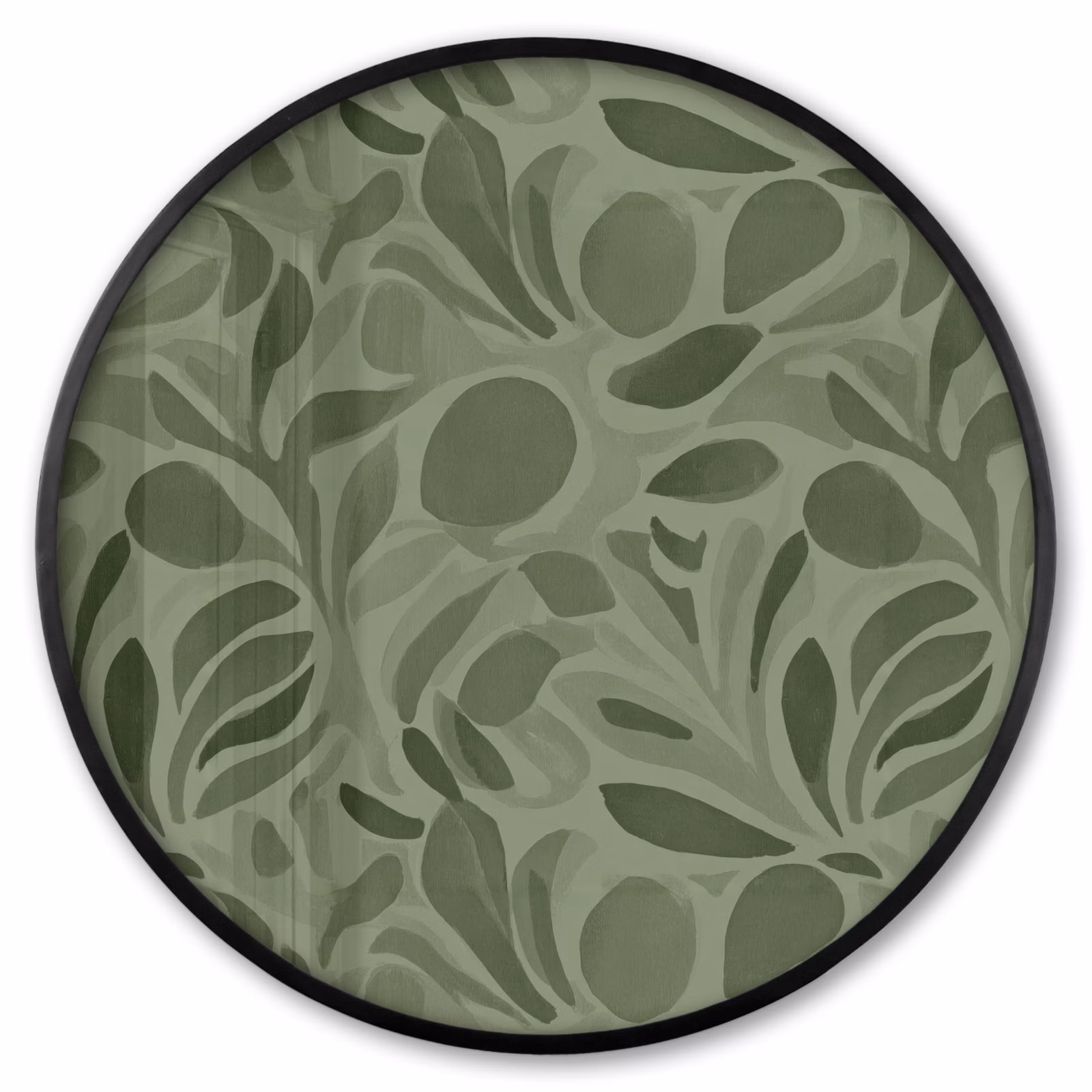 Ronde fotolijst - Sereen - Bladeren - Groen — 1