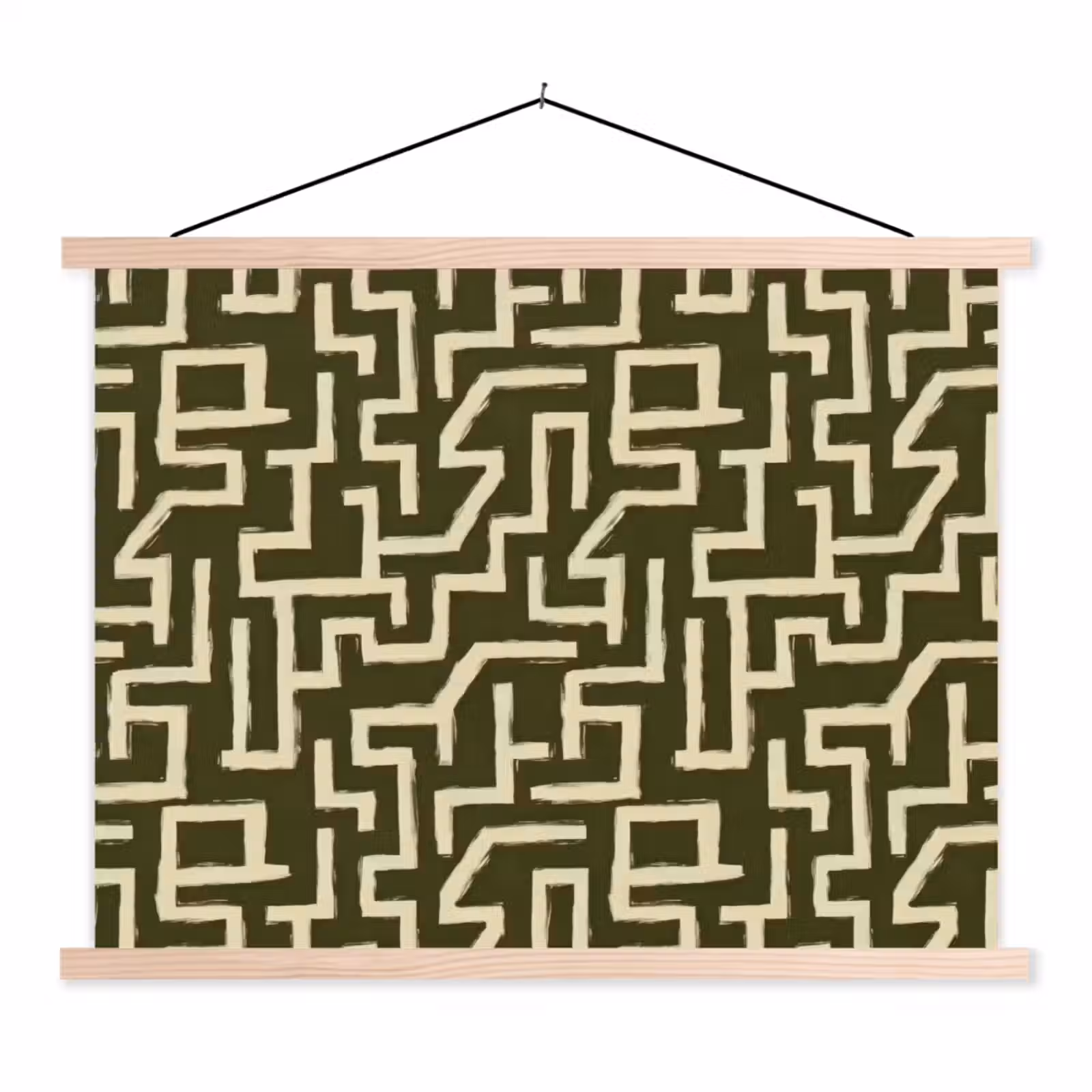 Schoolplaat - Abstract - Lijnen - Groen — 1