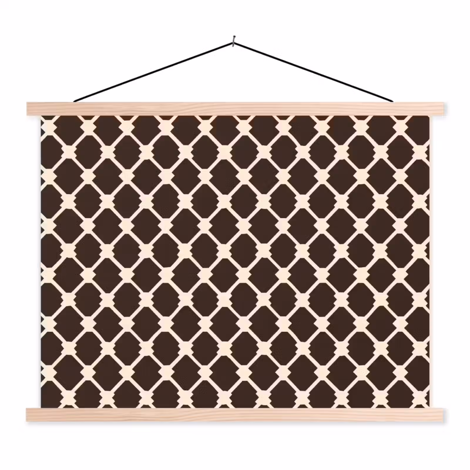 Schoolplaat - Bruin - Ruitpatroon - Geometrisch — 1