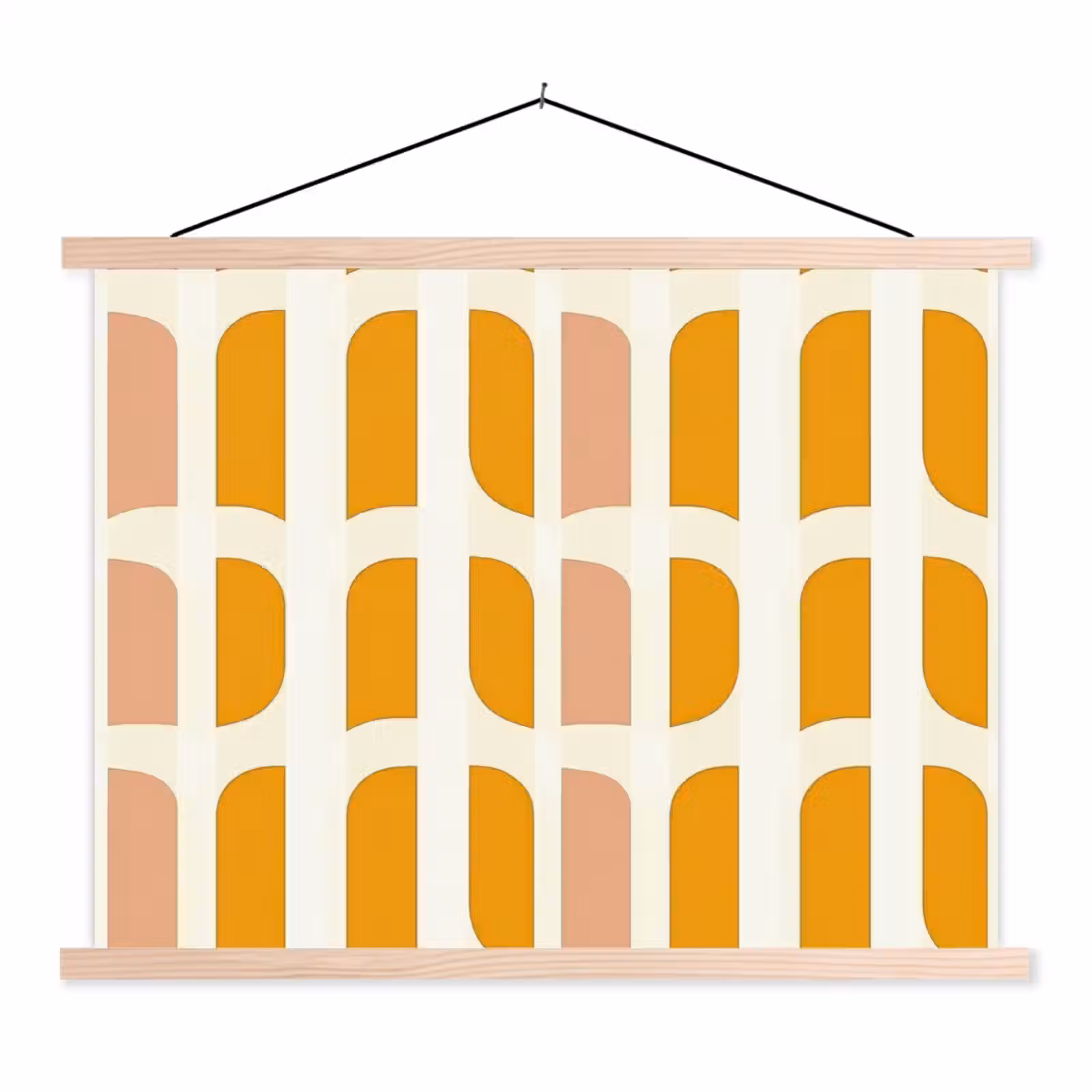 Schoolplaat - Geometrisch - Patroon - Geel - Roze — 1