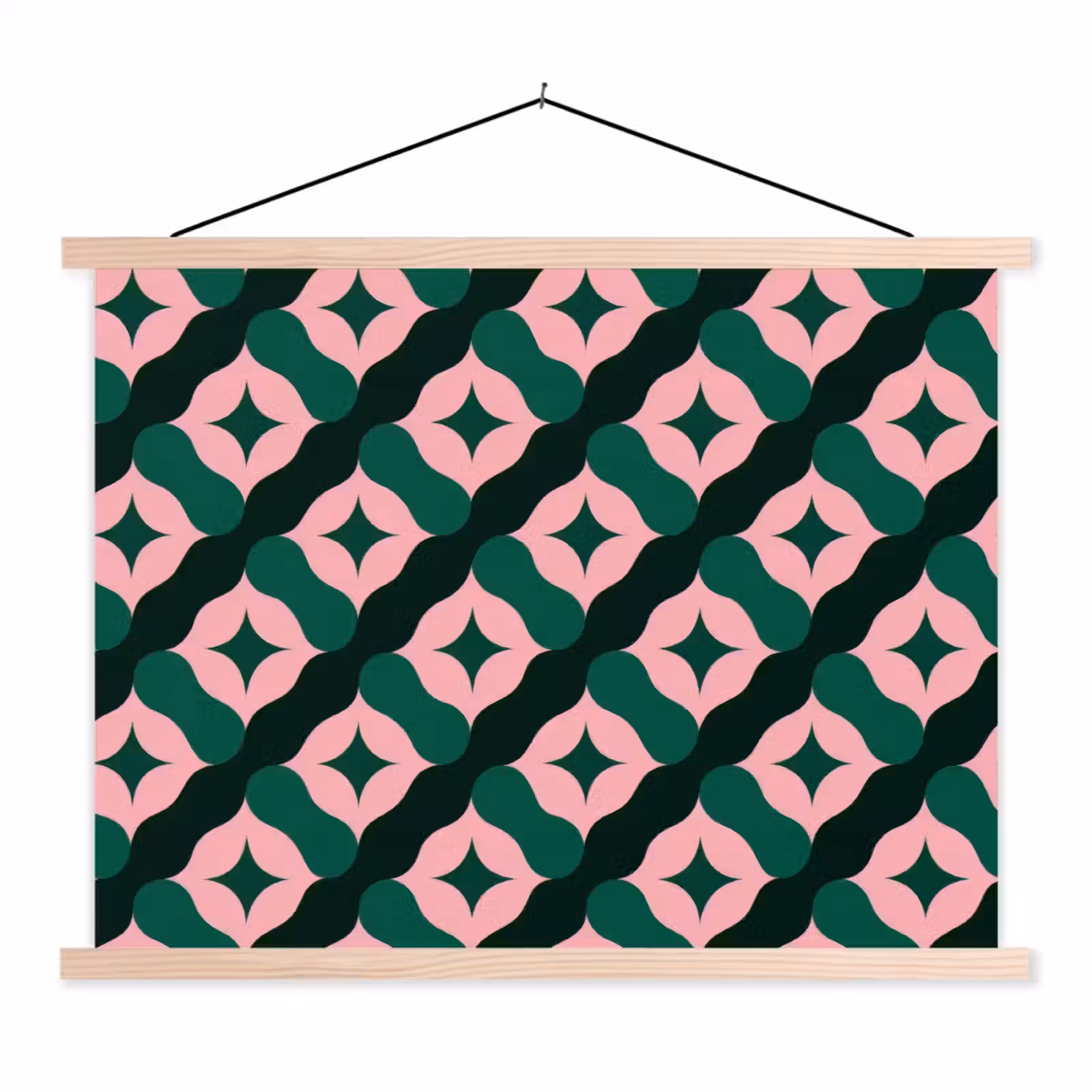 Schoolplaat - Groen - Roze - Retro - Sterren — 1