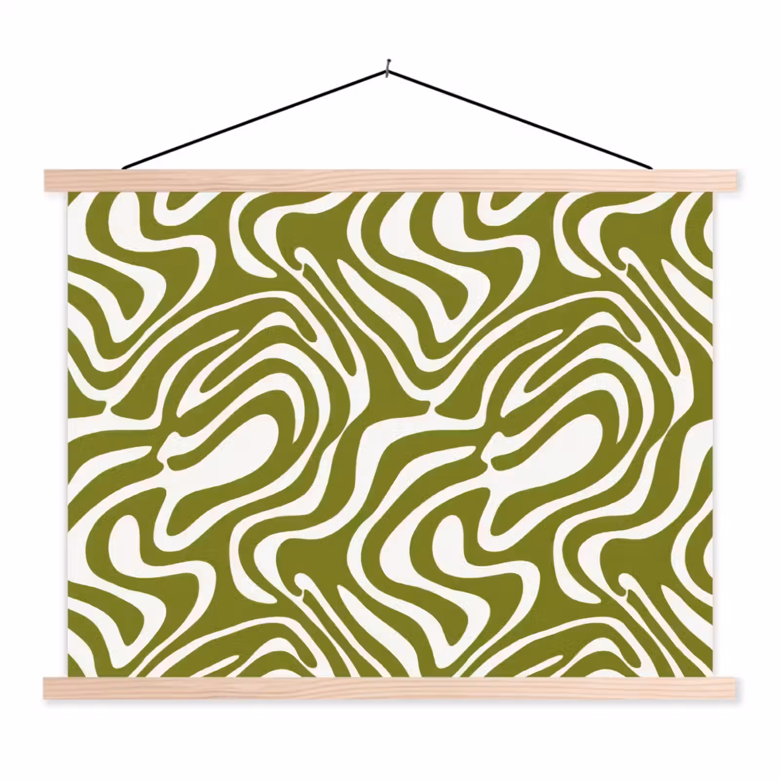 Schoolplaat - Lijnpatroon - Groen - Organisch — 1