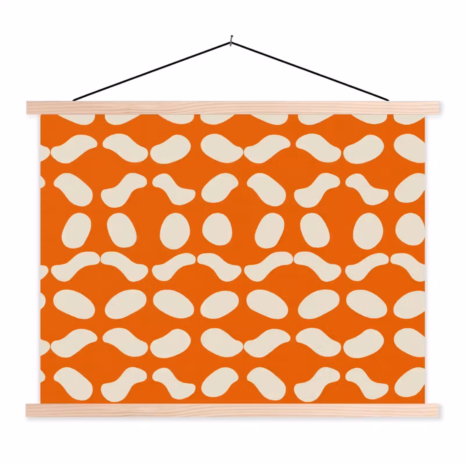 Schoolplaat - Oranje - Organische vormen - Wit — 1