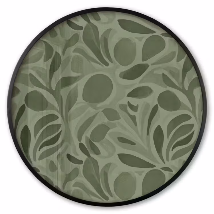 Ronde fotolijst - Sereen - Bladeren - Groen — 1