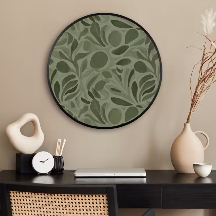 Ronde fotolijst - Sereen - Bladeren - Groen — 2