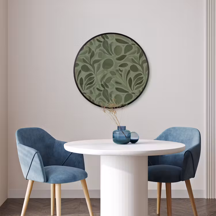 Ronde fotolijst - Sereen - Bladeren - Groen — 3