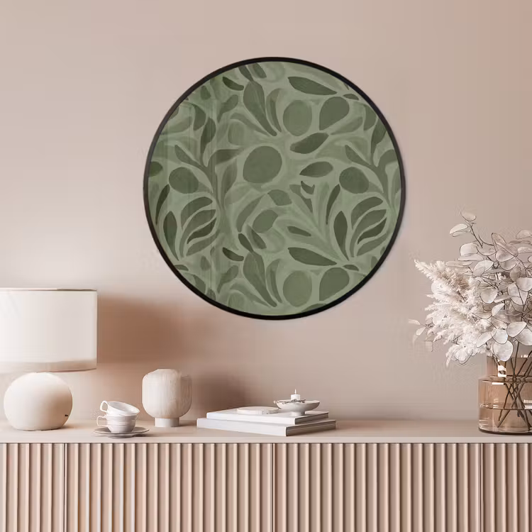 Ronde fotolijst - Sereen - Bladeren - Groen — 4