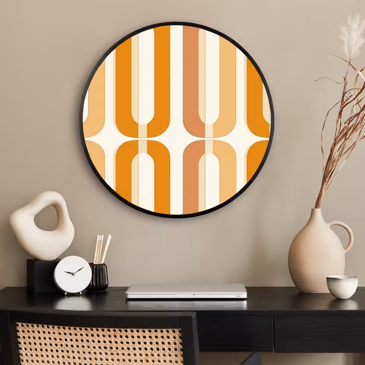 Ronde fotolijst - U-vorm - Retro - Oranje — 2