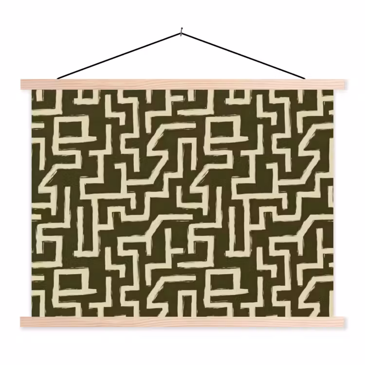 Schoolplaat - Abstract - Lijnen - Groen — 1