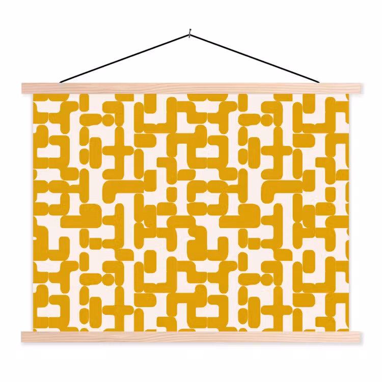 Schoolplaat - Geel - Beige - Patroon — 1