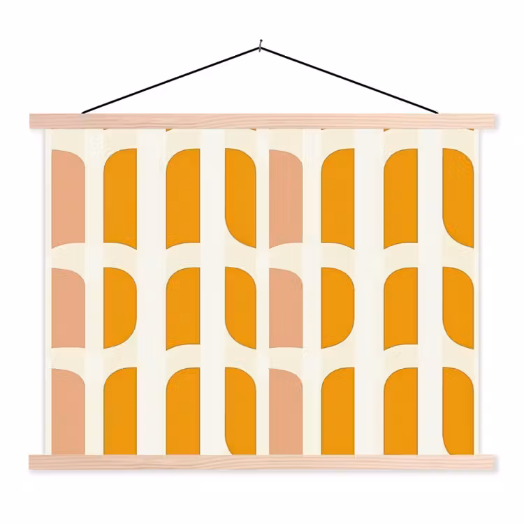 Schoolplaat - Geometrisch - Patroon - Geel - Roze — 1