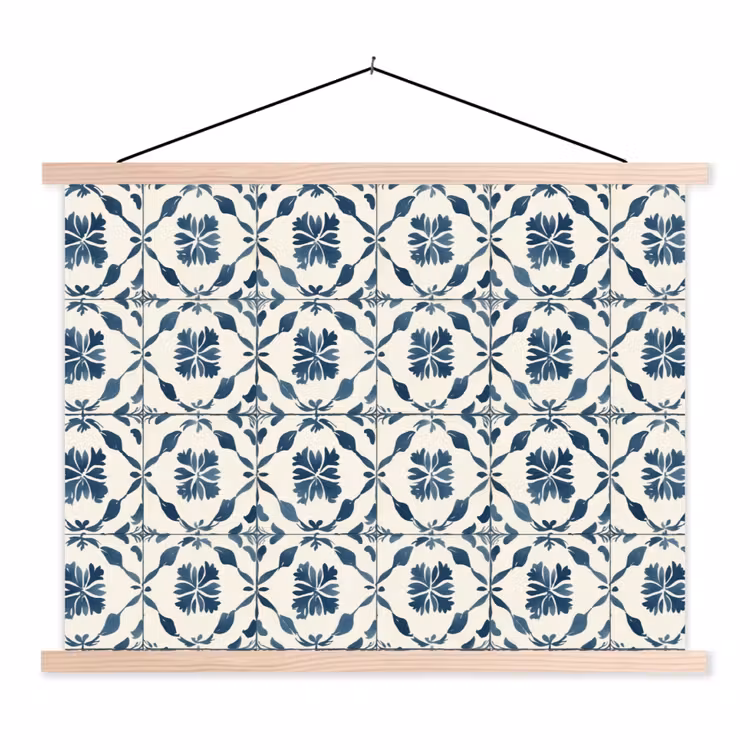 Schoolplaat - Grafisch - Tegel - Blauw — 1