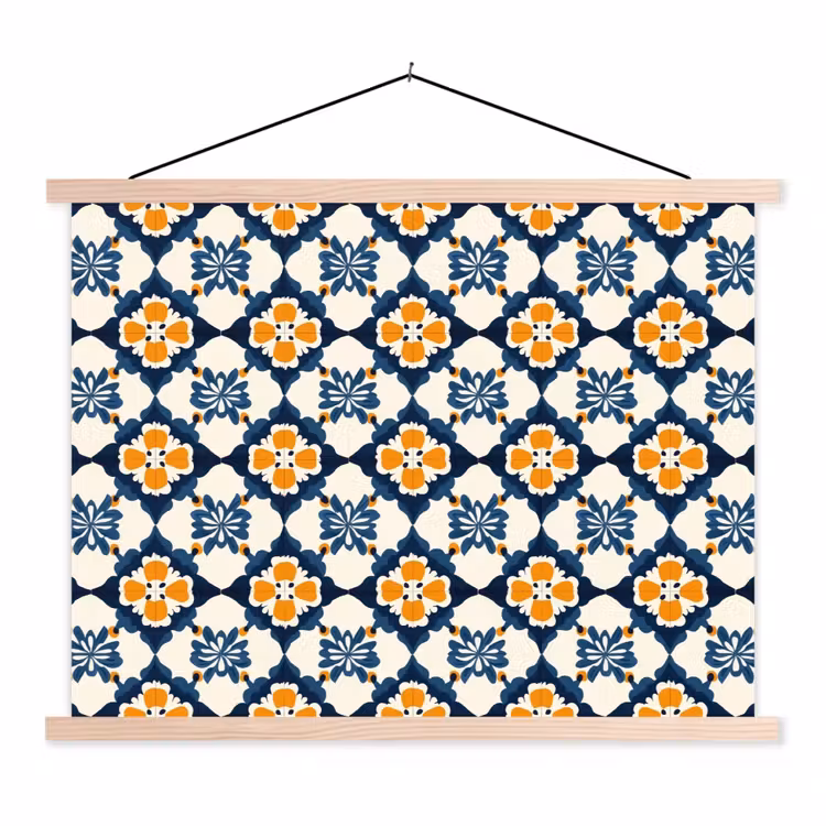 Schoolplaat - Klassiek - Geometrisch - Blauw — 1