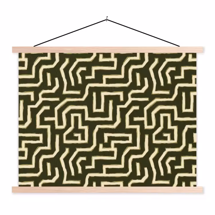Schoolplaat - Lijnen - Abstract - Groen — 1