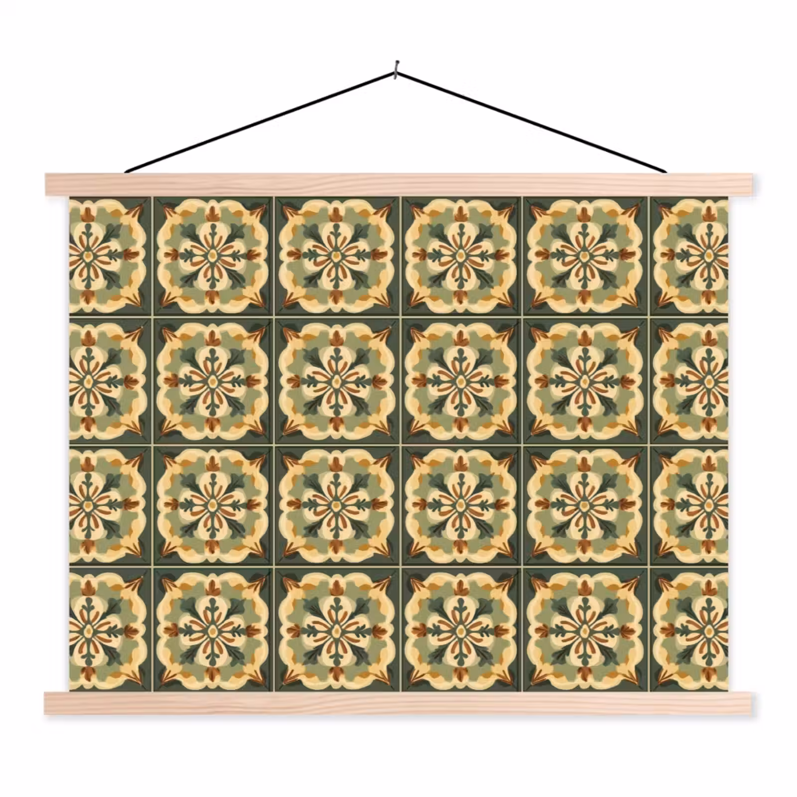 Schoolplaat - Ornament - Patroon - Groen — 1