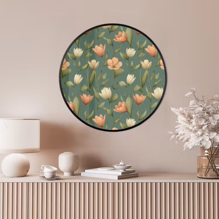 Ronde fotolijst - Tulpen - Botanisch - Groen — 4