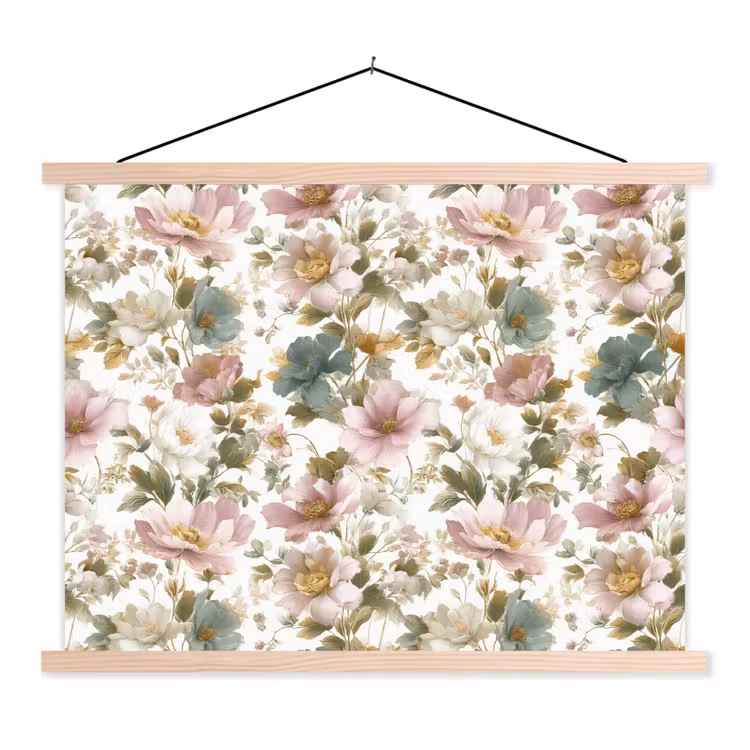 Schoolplaat - Bloemen - Patroon - Pastel — 1