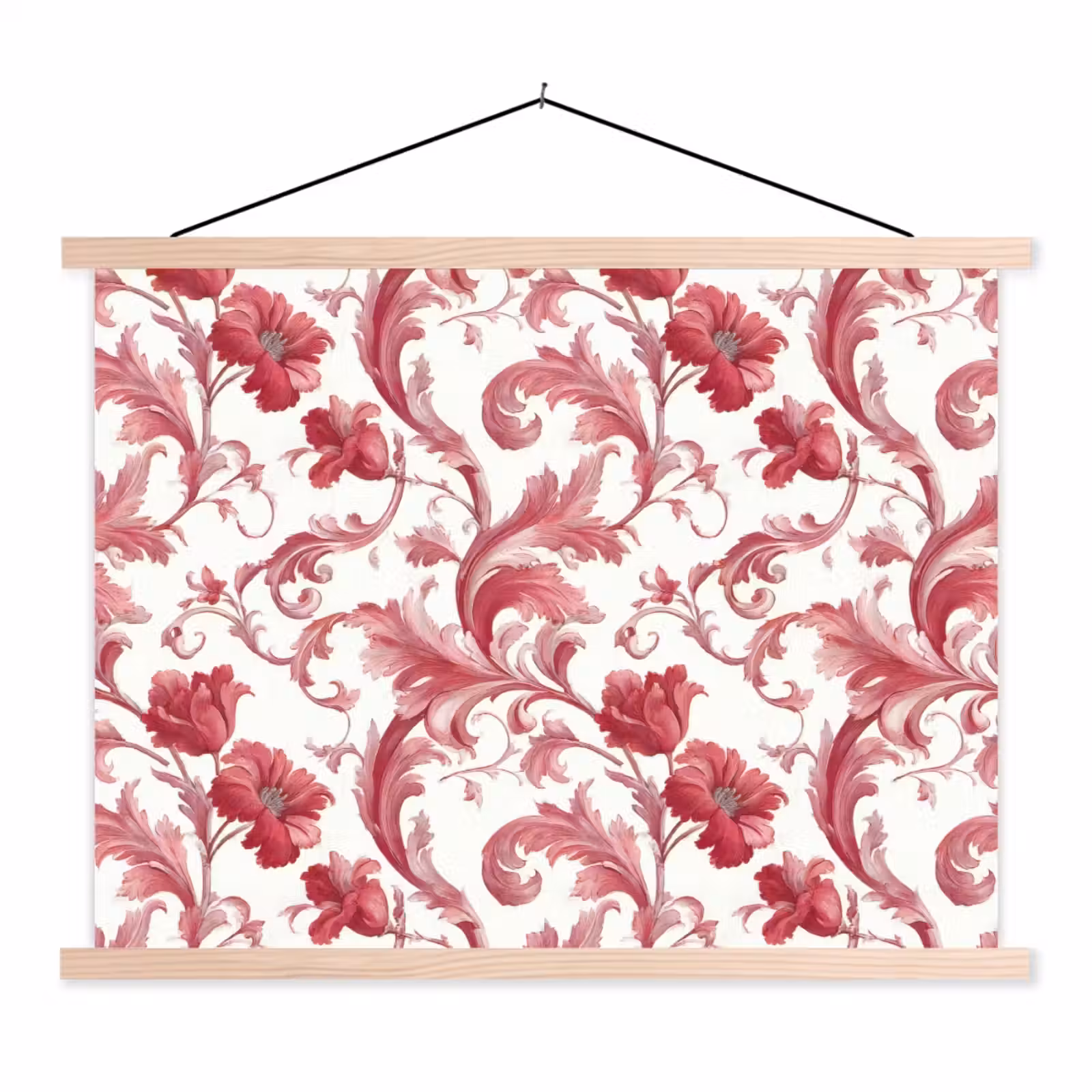 Schoolplaat - Barok - Patroon - Rood — 1