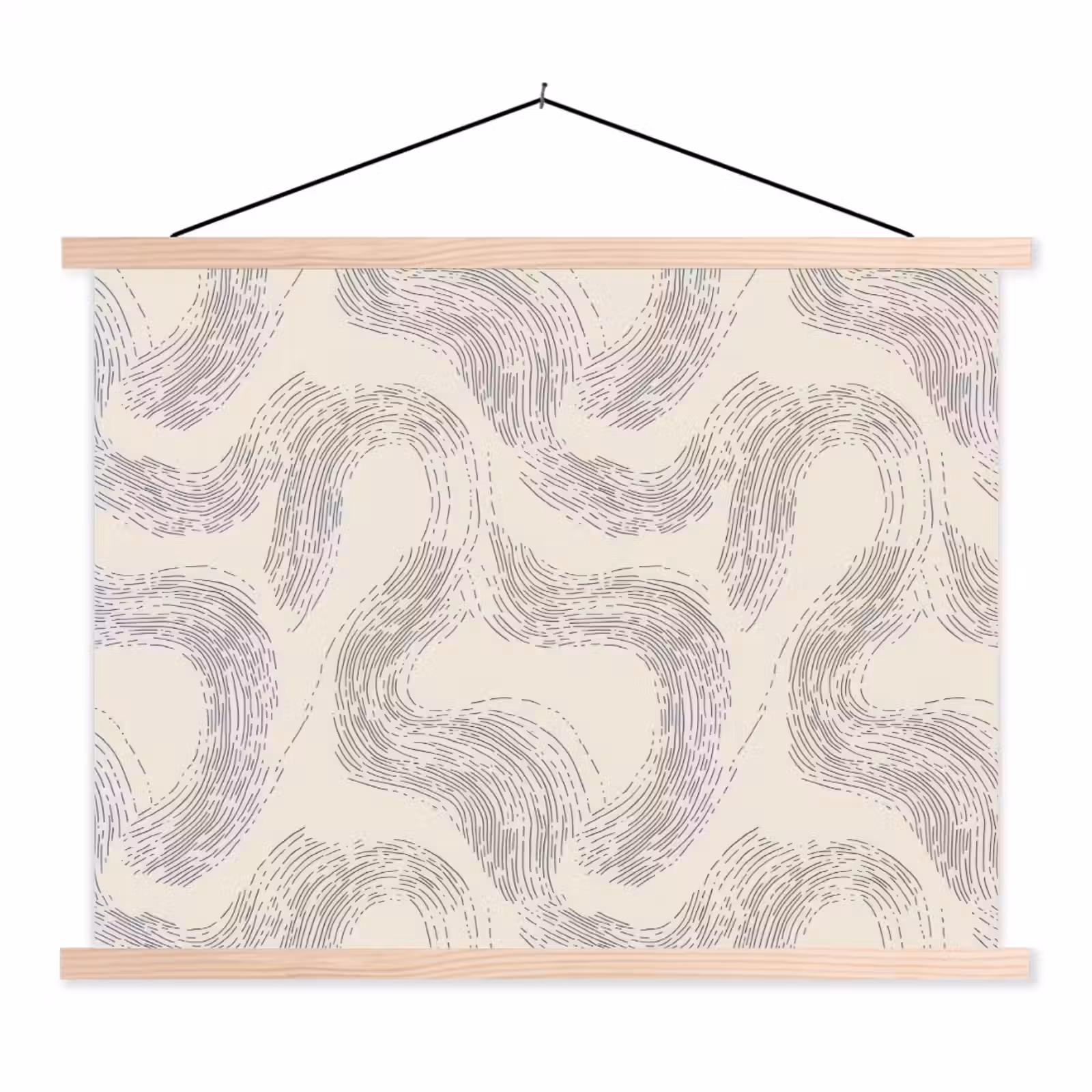 Schoolplaat - Lijnen - Patroon - Beige - Minimalistisch — 1