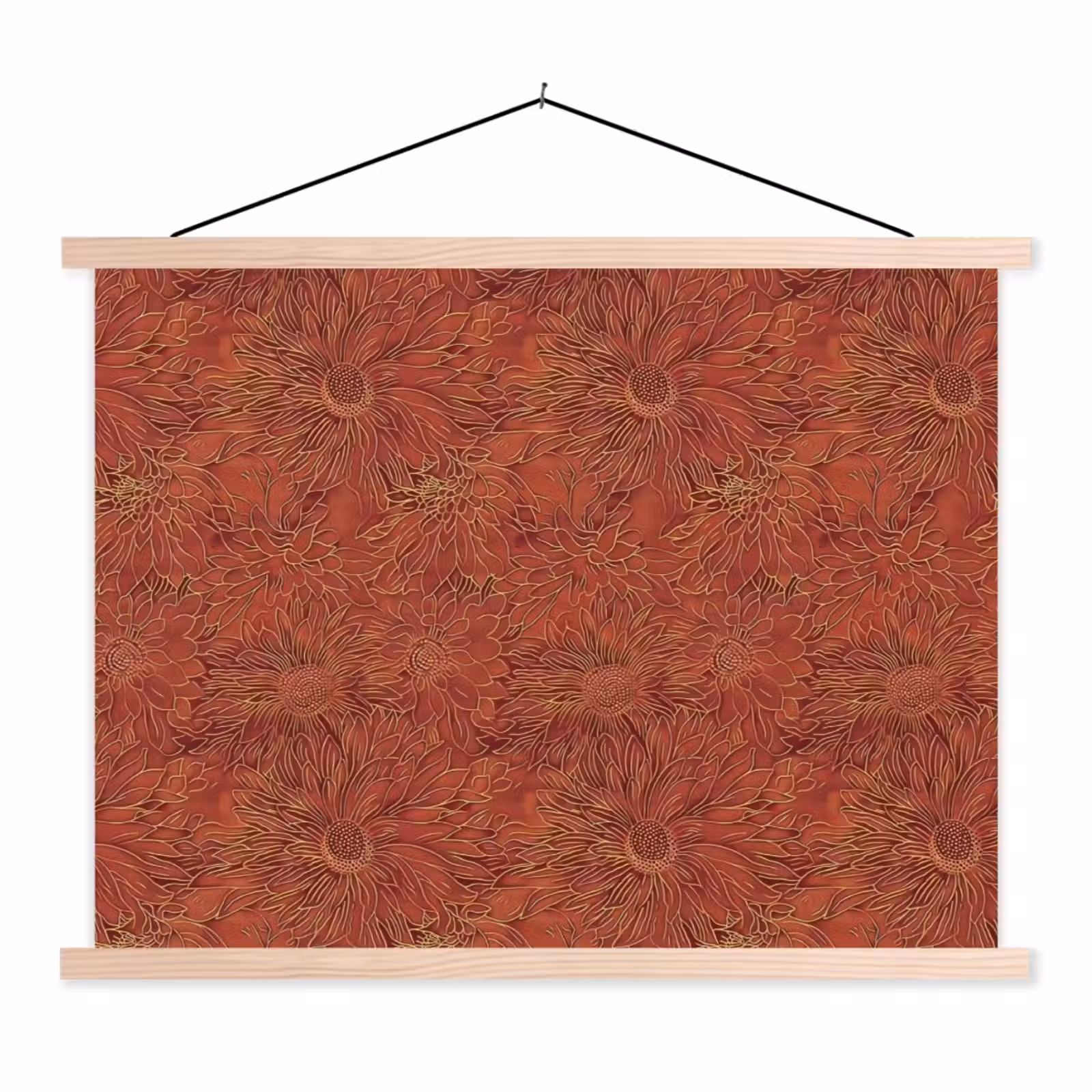 Schoolplaat - Oosters - Bloemen - Terracotta — 1
