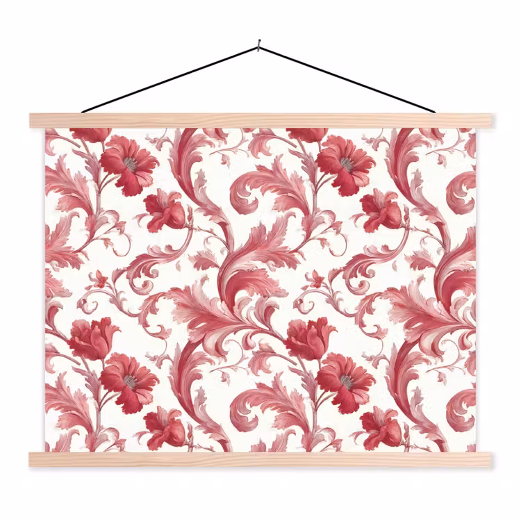 Schoolplaat - Barok - Patroon - Rood — 1