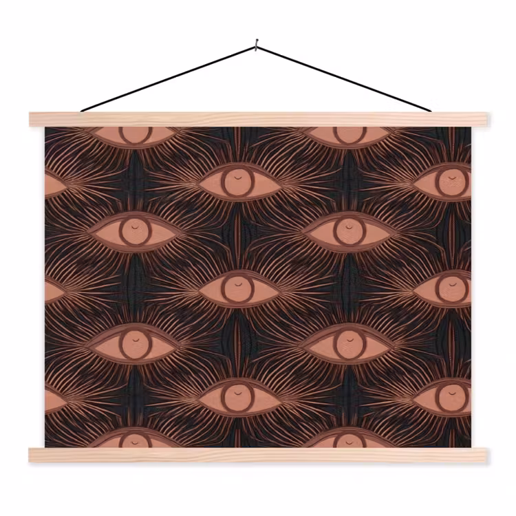 Schoolplaat - Boheems - Oog - Bruin — 1