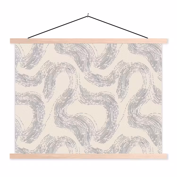 Schoolplaat - Lijnen - Patroon - Beige - Minimalistisch — 1