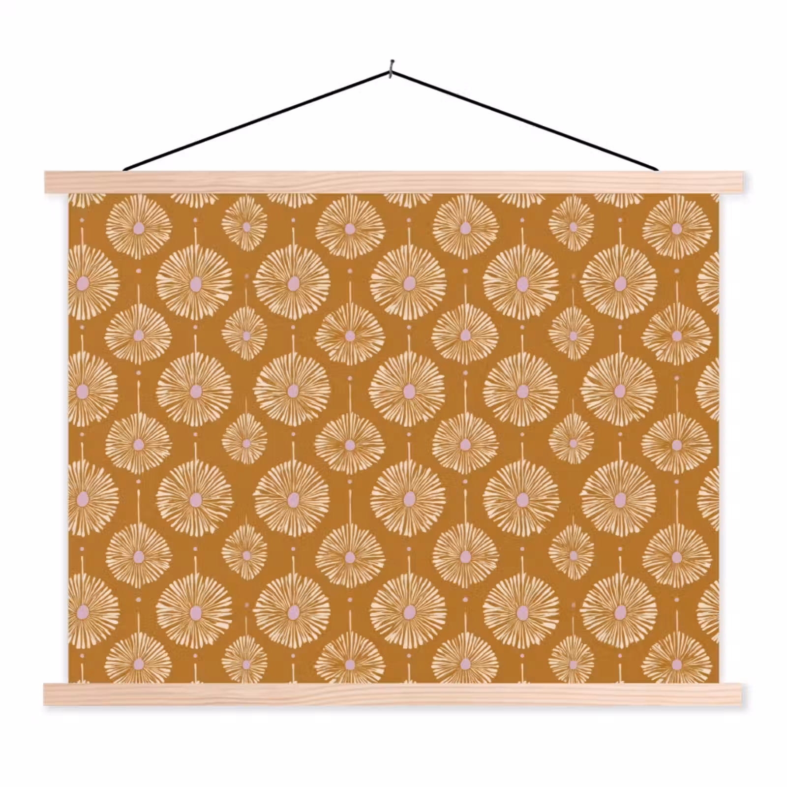 Schoolplaat - Bloemen - Modern - Oker — 1