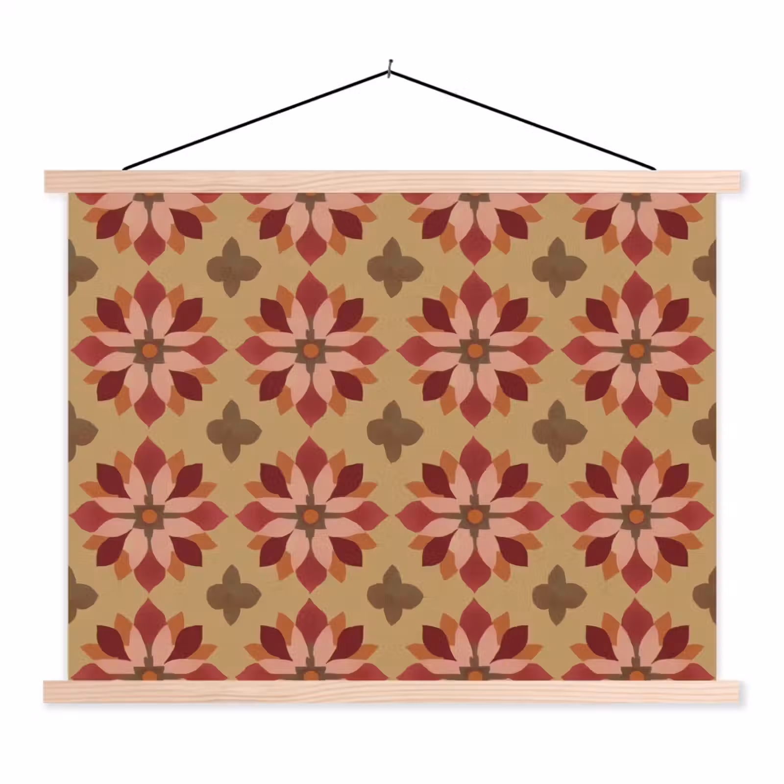Schoolplaat - Bloemen - Retro - Groen — 1