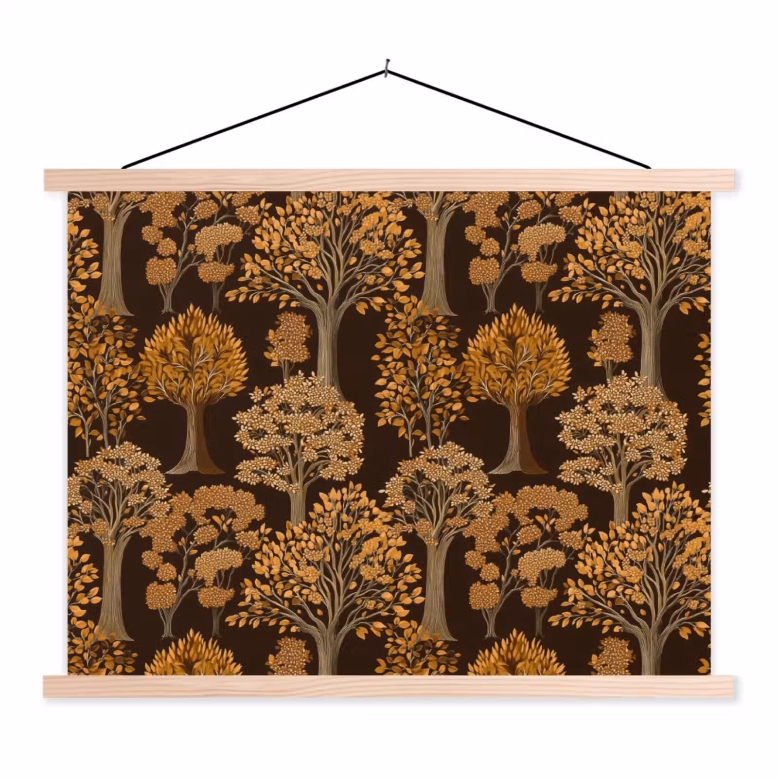 Schoolplaat - Bomen - Patroon - Bruin — 1