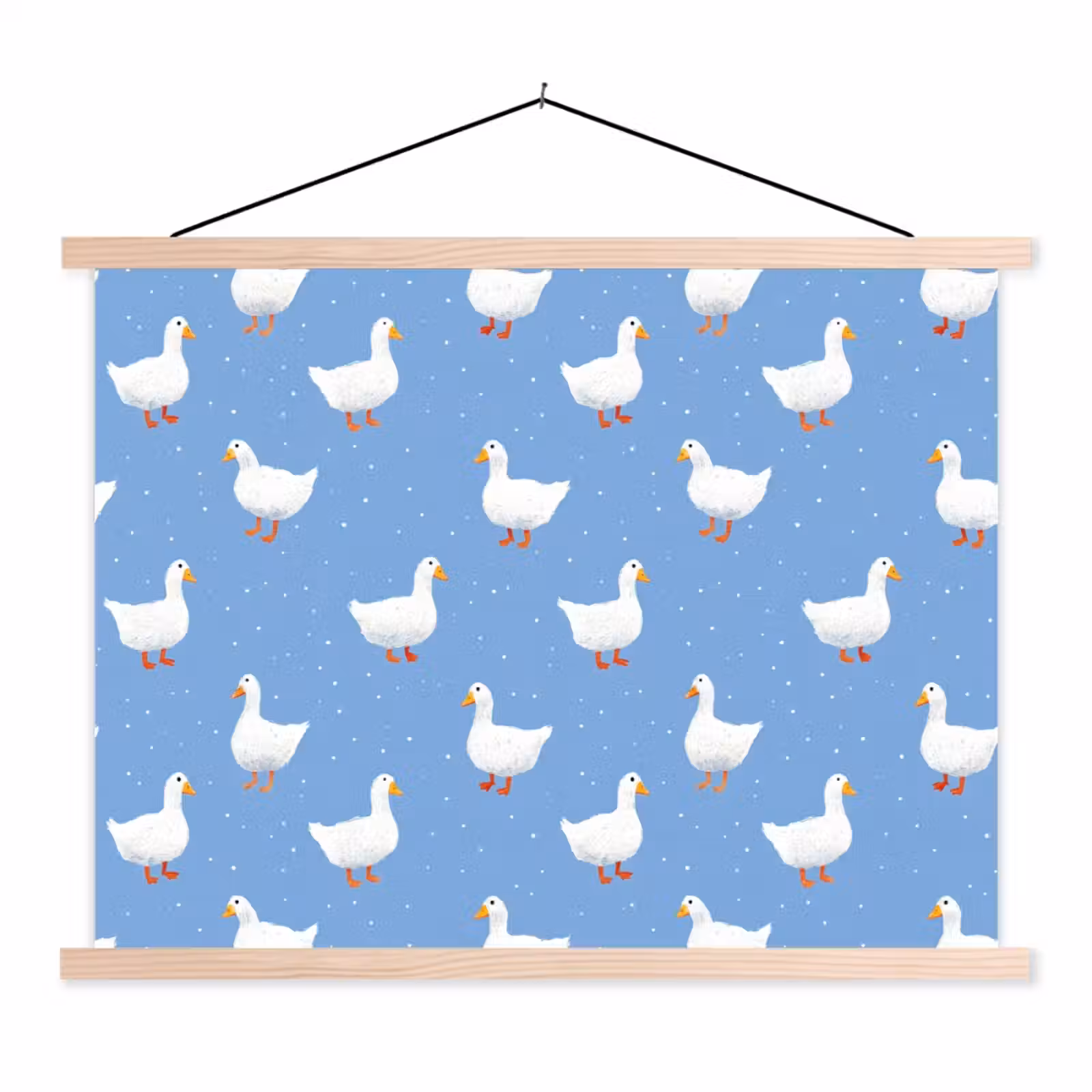 Schoolplaat - Ganzen - Elegant - Blauw — 1