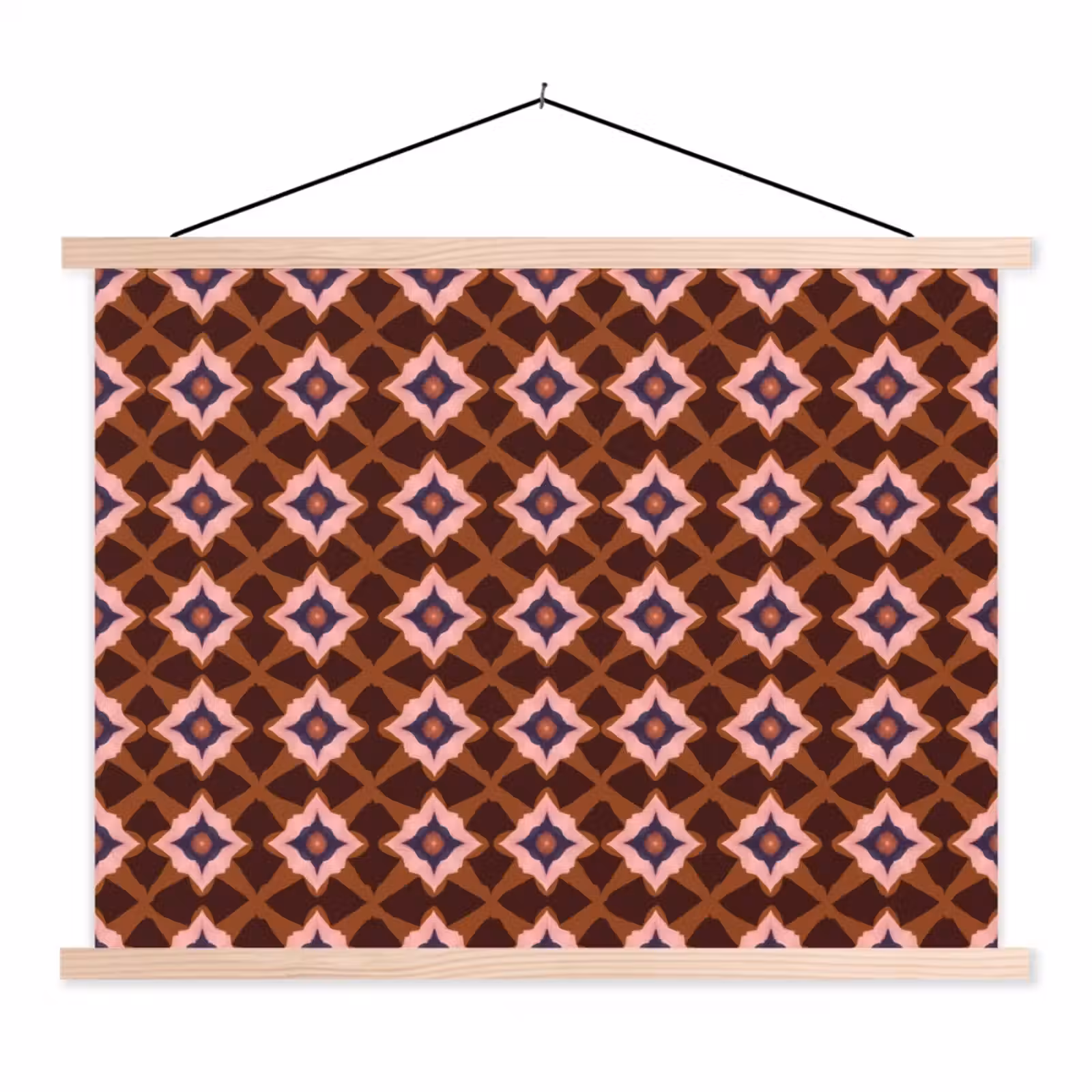 Schoolplaat - Geometrisch - Sierlijk - Bruin — 1