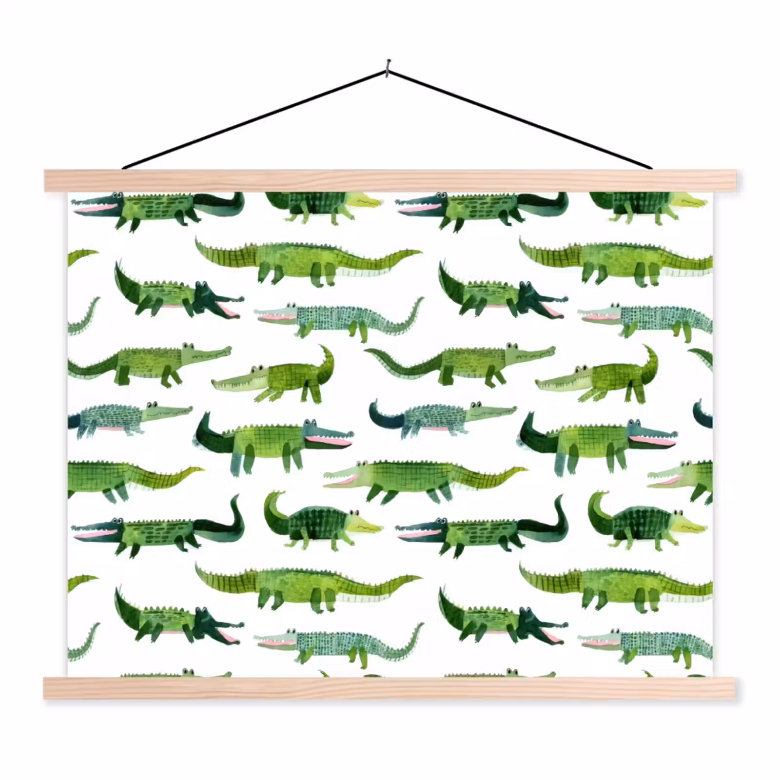 Schoolplaat - krokodillen - Speels - Groen — 1