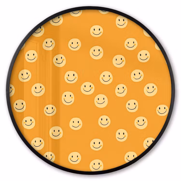 Ronde fotolijst - Smileys - Retro - Heel — 1