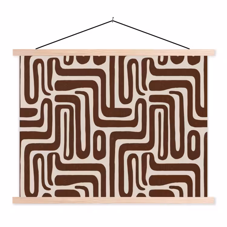 Schoolplaat - Abstract - Patroon - Bruin — 1