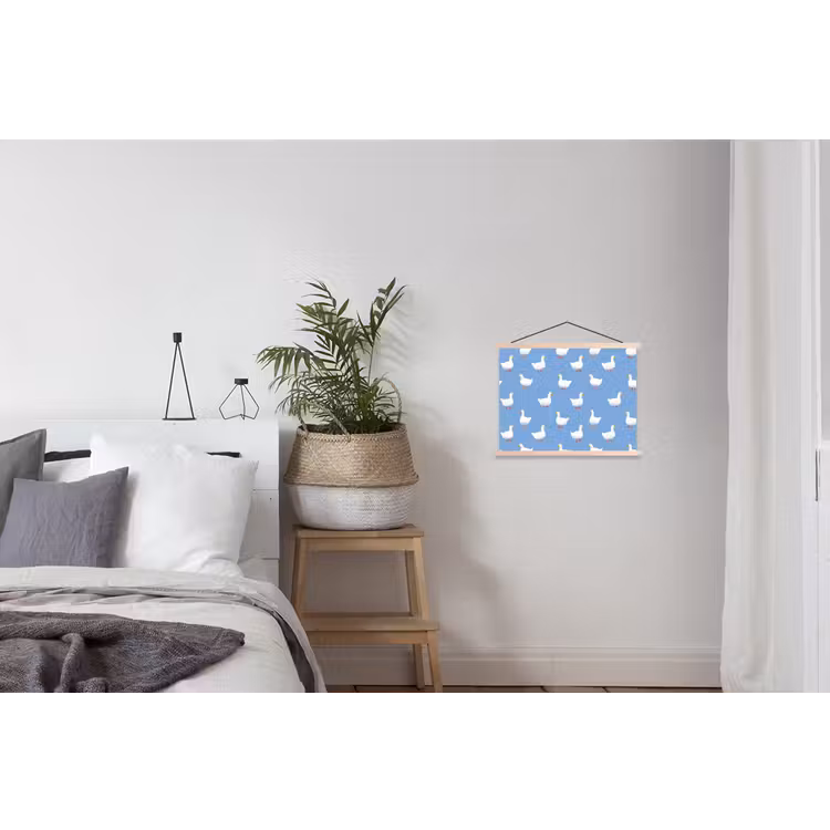 Schoolplaat - Ganzen - Elegant - Blauw — 2