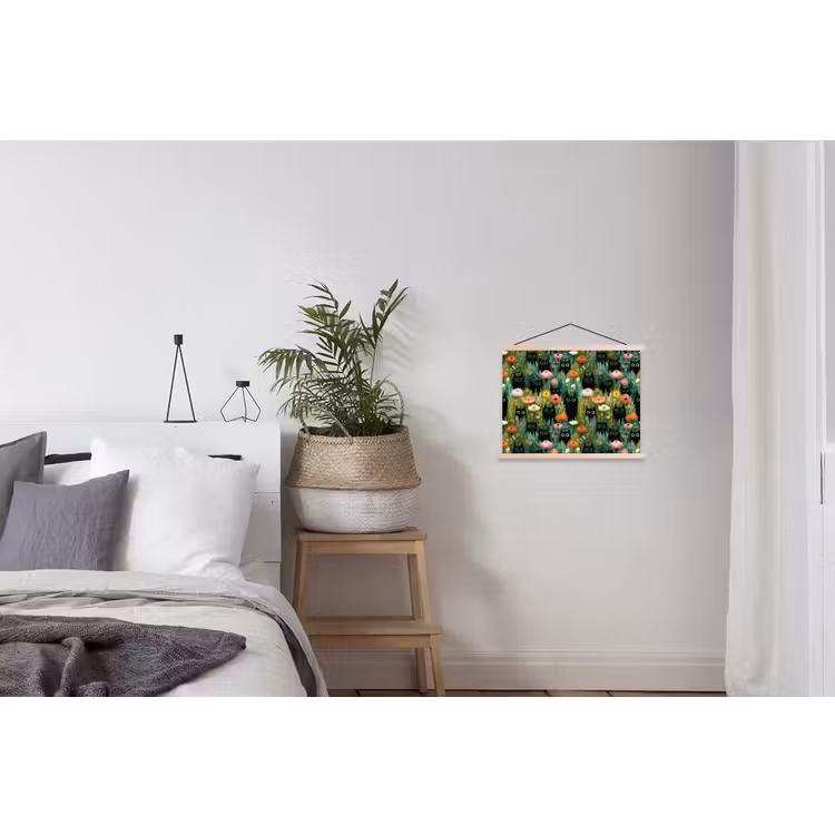 Schoolplaat - Katten - Bloemen - Kleurrijk — 2