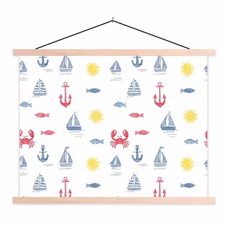 Schoolplaat - Nautisch - Illustraties - Kleurrijk — 1