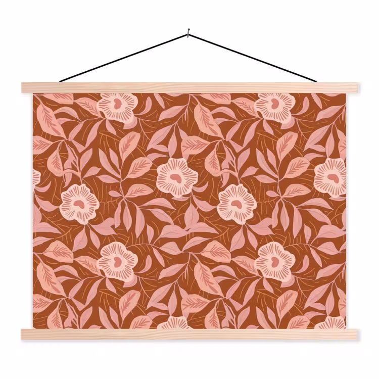 Schoolplaat - Patroon - Bladeren - Terracotta — 1