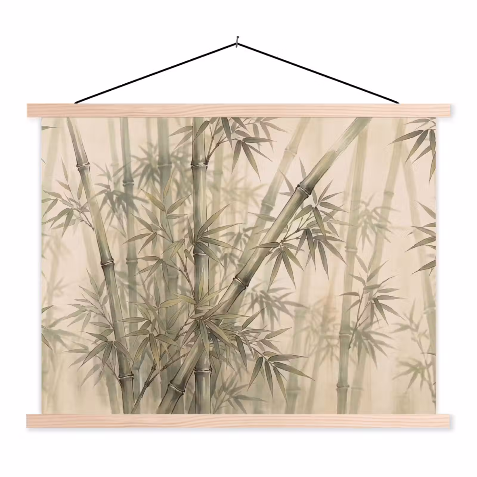 Schoolplaat - Bamboe - Bladeren - Aziatisch - Groen - Natuur — 1