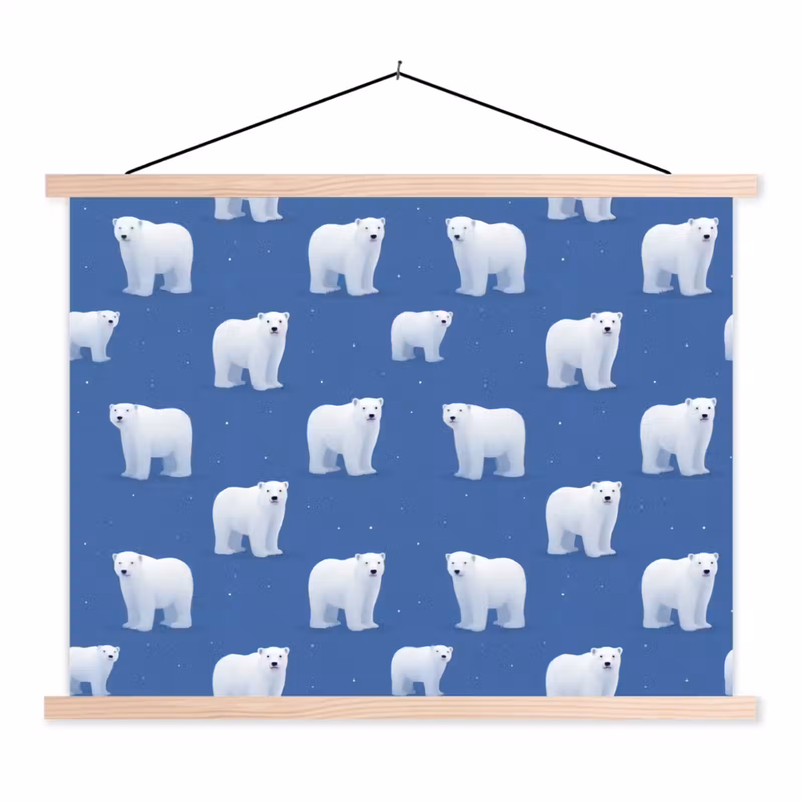 Schoolplaat - IJsbeer - Patroon - Blauw — 1