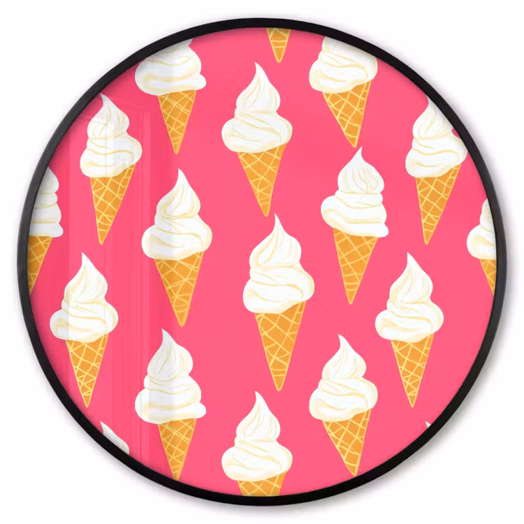 Ronde fotolijst - Softijs - Horentje - Roze — 1