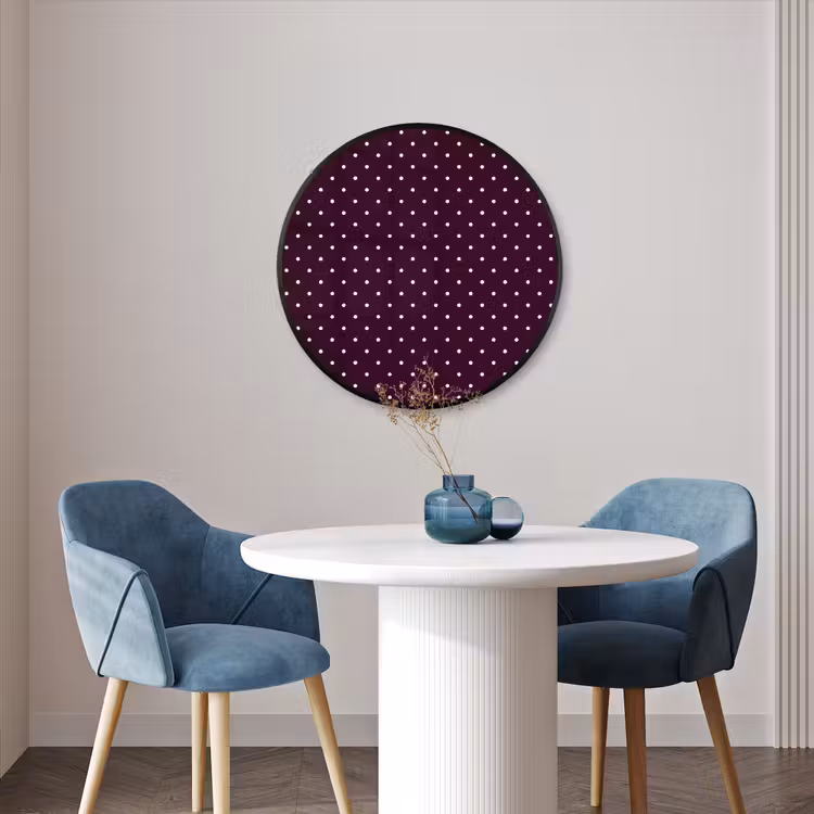 Ronde fotolijst - Stippen - Modern - Paars — 3