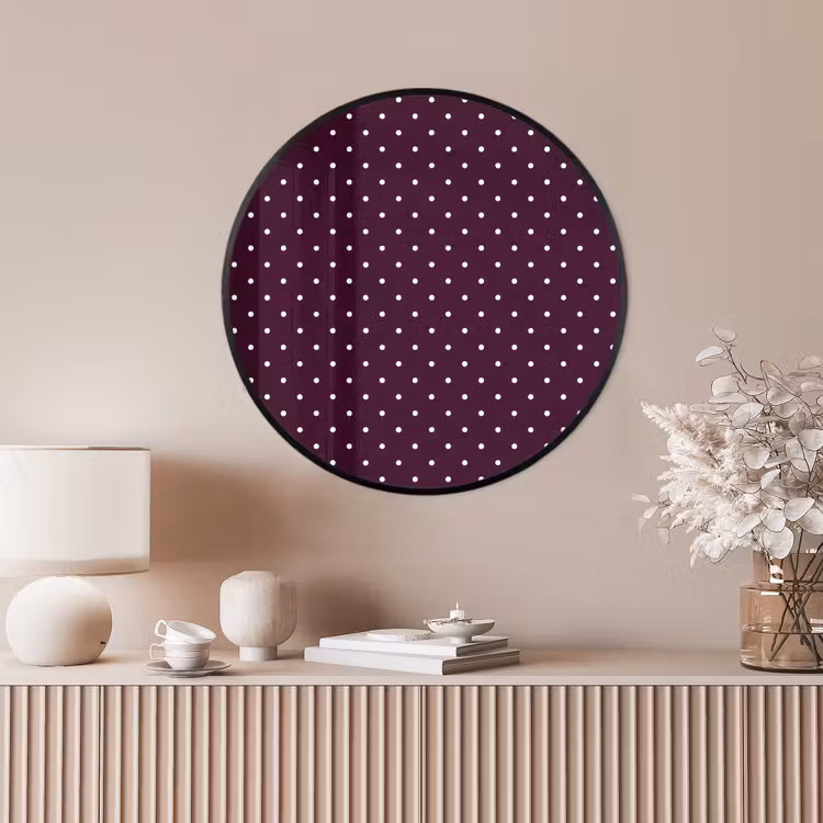 Ronde fotolijst - Stippen - Modern - Paars — 4