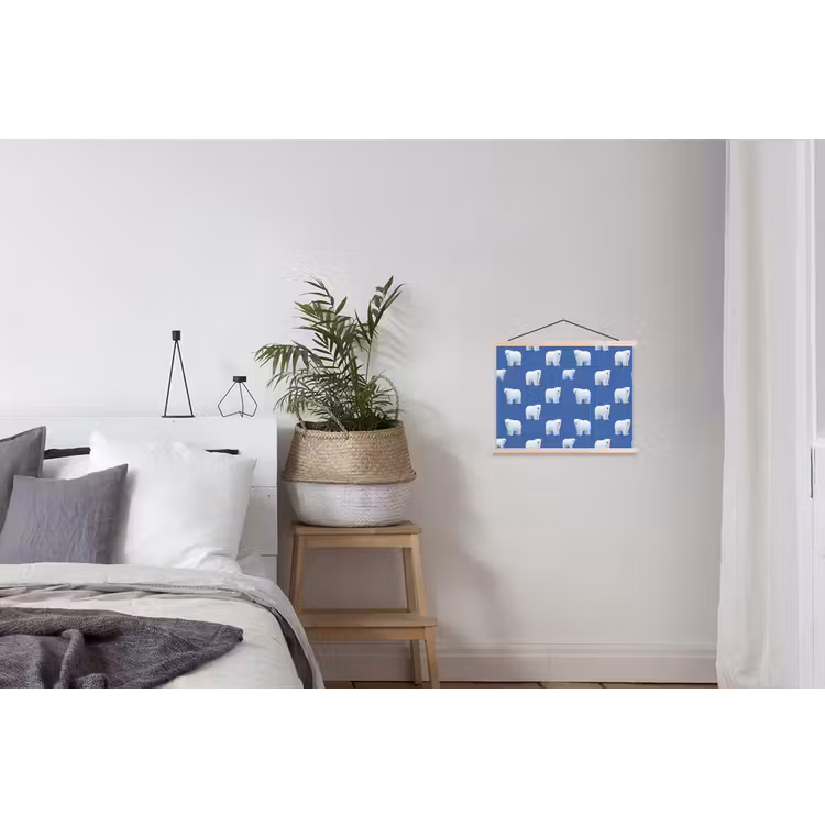 Schoolplaat - IJsbeer - Patroon - Blauw — 2