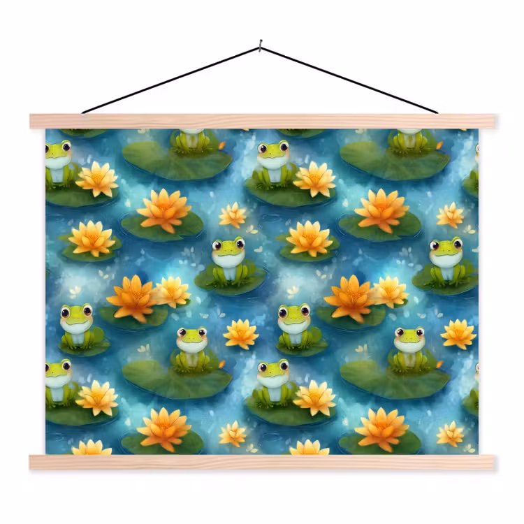 Schoolplaat - Kikker - Lelies - Groen — 1