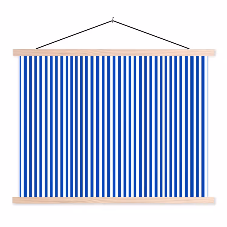 Schoolplaat - Klassiek - Strepen - Blauw — 1