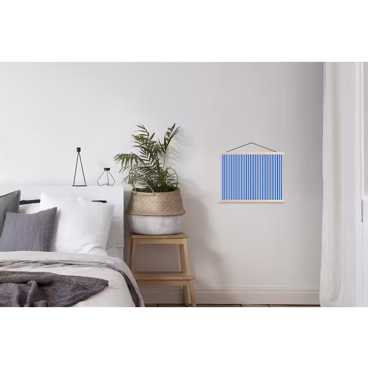 Schoolplaat - Klassiek - Strepen - Blauw — 2