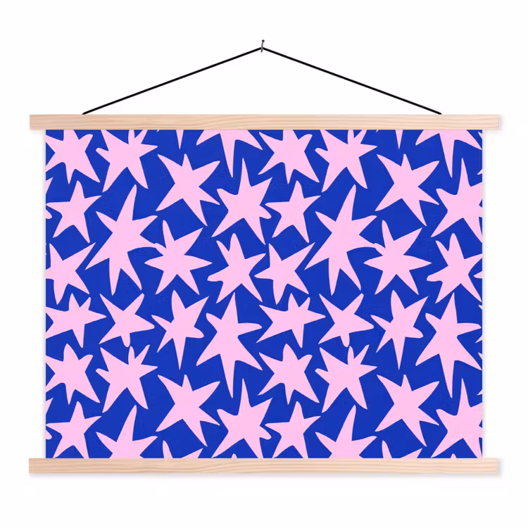 Schoolplaat - Modern - Sterren - Blauw — 1