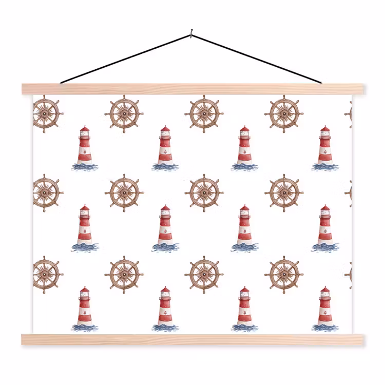 Schoolplaat - Nautisch - Klassiek - Rood — 1